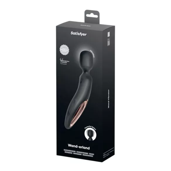 Satisfyer Wand-erland - masajeador vibrador - silicona negra