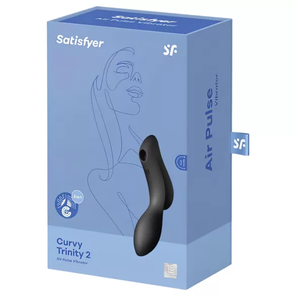 Satisfyer Curvy Trinity 2 - vibrador 2 en 1 de ondas de aire (negro)