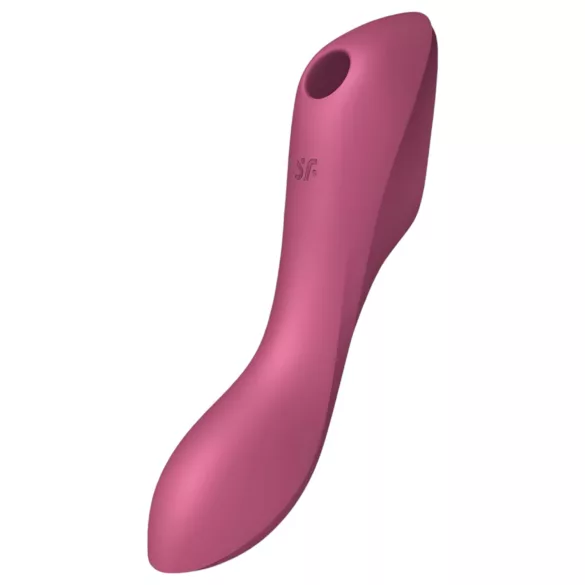 Satisfyer Curvy Trinity 3 - succionador y vibrador 2 en 1 - silicona roja