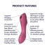 Satisfyer Curvy Trinity 3 - succionador y vibrador 2 en 1 - silicona roja