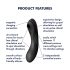 Satisfyer Curvy Trinity 4 - Vibrador 2 en 1 con ondas de aire (negro)