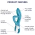 Satisfyer Embrace Me - vibrador recargable con brazo para clítoris - turquesa