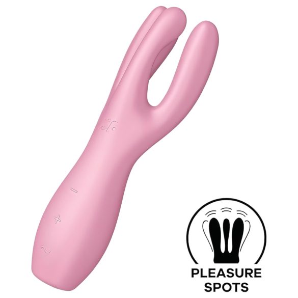 Satisfyer Threesome 3 - vibrador de clítoris recargable (rosa)