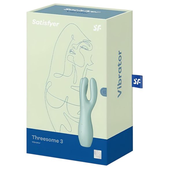 Satisfyer Threesome 3 - vibrador recargable para clítoris (menta)