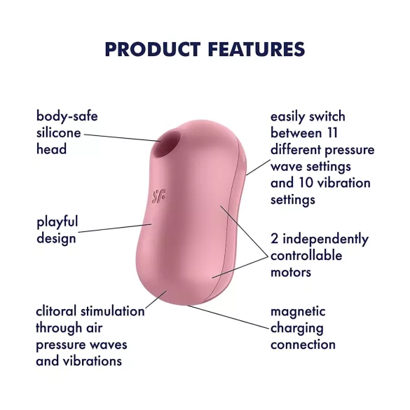 Satisfyer Cotton Candy - succionador de clítoris con vibración - coral