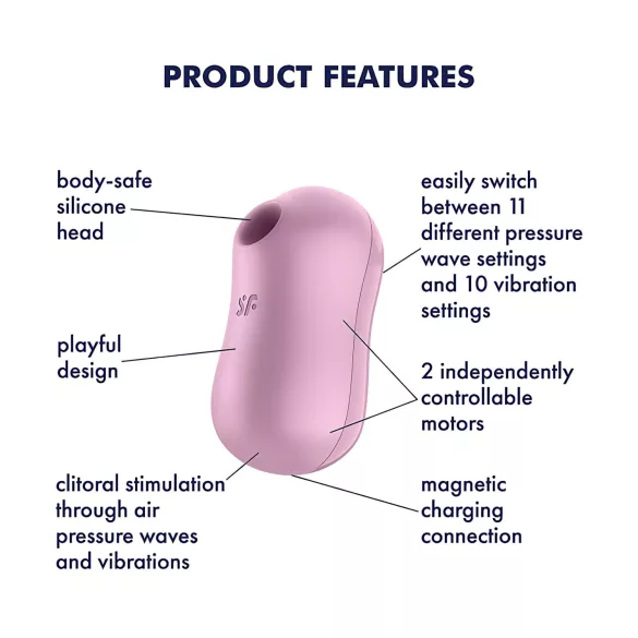 Satisfyer Cotton Candy - succionador clitorial recargable con ondas de aire