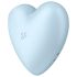 Satisfyer Cutie Heart - Estimulador de clítoris recargable por ondas (azul)