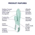Satisfyer Air Pump Bunny 5 - Vibrador inflable con control por app (menta)