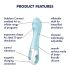 Vibrador Satisfyer Air Pump 5 - inteligente y ajustable (azul)