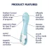 Satisfyer - vibrador con succión inteligente - silicona azul