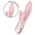 Satisfyer Air Pump Bunny 3 - vibrador inflable conejito - silicona rosa