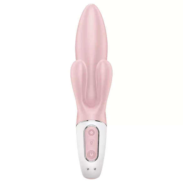Satisfyer Air Pump Bunny 3 - vibrador inflable conejito - silicona rosa