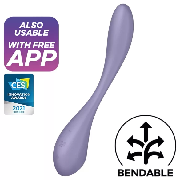 Satisfyer G-spot Flex 5 - Vibrador de punto G controlado por app (lila)