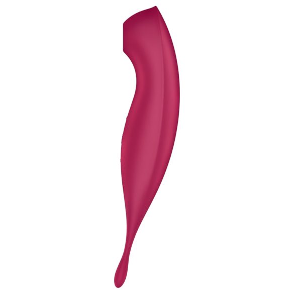 Satisfyer Twirling Pro - vibrador succionador de clítoris 2 en 1 - rojo