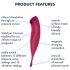 Satisfyer Twirling Pro - vibrador inteligente 2 en 1 para clítoris (rojo)