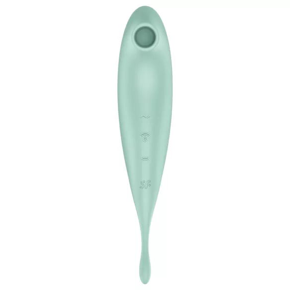 Satisfyer Twirling Pro - succionador y vibrador de clítoris 2 en 1 - color menta