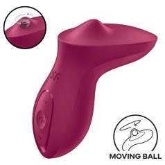   Satisfyer Exciterrr - vibrador rotativo con perlas para clítoris - rojo