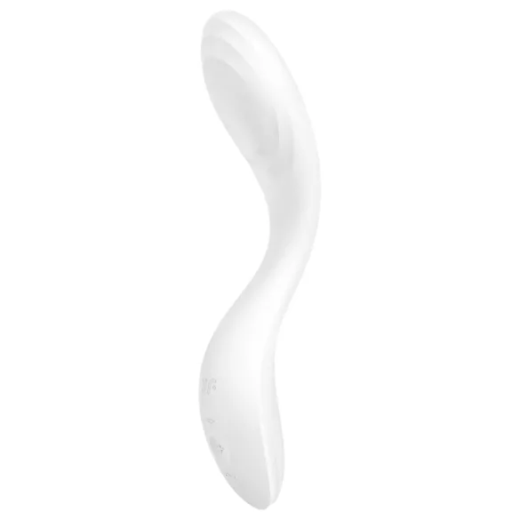 Satisfyer Rrrolling - vibrador punto G con bolas móviles - silicona blanca