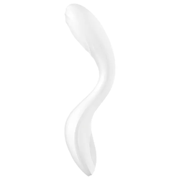 Satisfyer Rrrolling - vibrador punto G con bolas móviles - silicona blanca