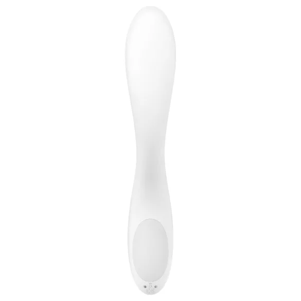 Satisfyer Rrrolling - vibrador punto G con bolas móviles - silicona blanca
