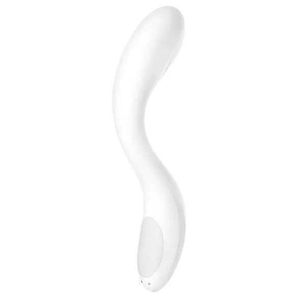 Satisfyer Rrrolling - vibrador punto G con bolas móviles - silicona blanca