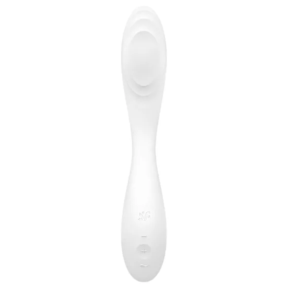 Satisfyer Rrrolling - vibrador punto G con bolas móviles - silicona blanca