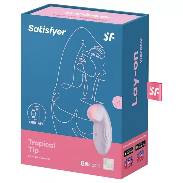 Satisfyer Tropical Tip - Vibrador de clítoris controlado por app (morado)