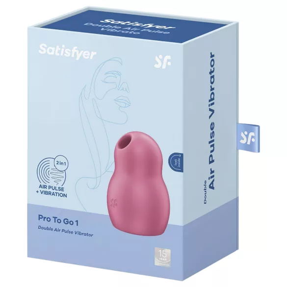Satisfyer Pro To Go 1 - estimulador de clítoris recargable por ondas de presión (rojo)