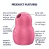 Satisfyer Pro To Go 1 - estimulador de clítoris recargable por ondas de presión (rojo)