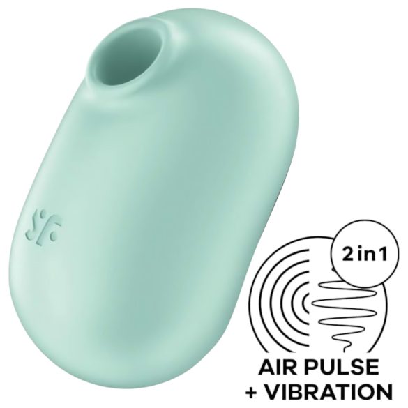 Satisfyer Pro To Go 2 - Estimulador de clítoris recargable con ondas de aire (menta)