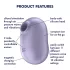Satisfyer Pro To Go 2 - estimulador de clítoris recargable por ondas de aire (violeta)
