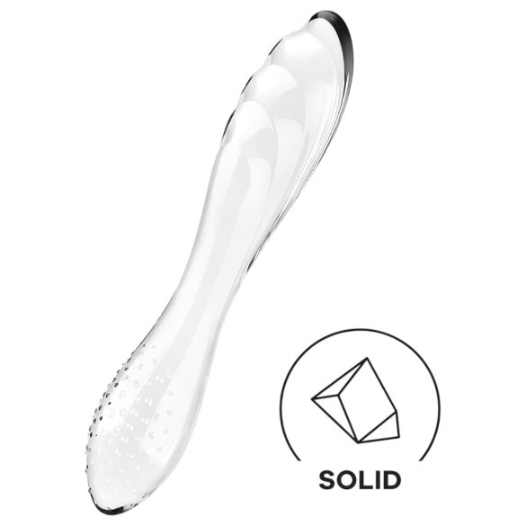 Satisfyer Dazzling Crystal 1 - Consolador Doble de Vidrio (Transparente)