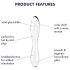 Satisfyer Dazzling Crystal 1 - Consolador Doble de Vidrio (Transparente)