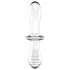 Satisfyer Double Crystal - dildo doble de vidrio - transparente