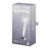 Satisfyer Sparkling Crystal - consolador de vidrio texturizado - transparente