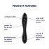 Dildo doble de cristal Satisfyer Dazzling Crystal 1 - negro