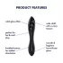 Satisfyer Dazzling Crystal 1 - dildo doble vidrio - negro