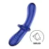 Satisfyer Double Crystal - Dildo doble terminado - vidrio - azul