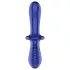 Satisfyer Double Crystal - Dildo doble terminado - vidrio - azul