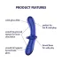 Satisfyer Double Crystal - Dildo doble terminado - vidrio - azul