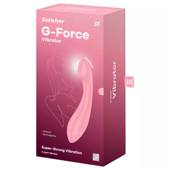 Satisfyer G-Force - vibrador punto G recargable impermeable silicona rosa