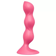   Satisfyer Triple Ball-R - plug anal vibrador con bolas - silicona rosa