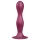 Satisfyer Double Ball-R - consolador con ventosa y peso - silicona roja