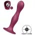 Satisfyer Double Ball-R - consolador con ventosa y peso - silicona roja