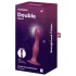 Satisfyer Double Ball-R - consolador con ventosa y peso - silicona roja