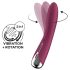 Satisfyer - Vibrador punto G giratorio - Cabeza rotatoria - Silicona roja