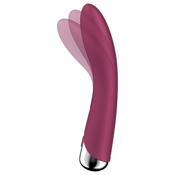 Satisfyer - Vibrador punto G giratorio - Cabeza rotatoria - Silicona roja