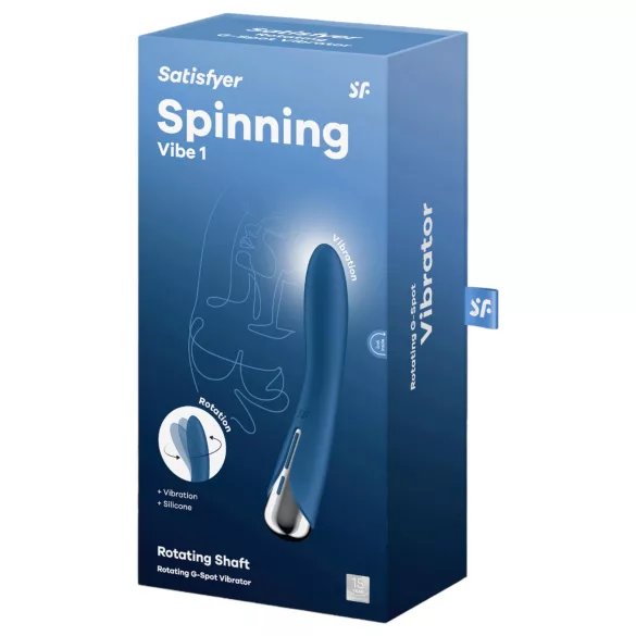 Satisfyer Spinning Vibe 1 - vibrador punto G giratorio - silicona azul
