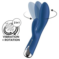   Satisfyer Spinning Rabbit 1 - vibrador con brazo rotatorio para clítoris - azul
