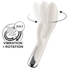   Satisfyer Spinning Rabbit 1 - vibrador rotatorio con brazo para clítoris (beige)